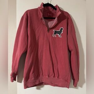Red Quarter-Zip Stray Dog Cafe Sweatshirt